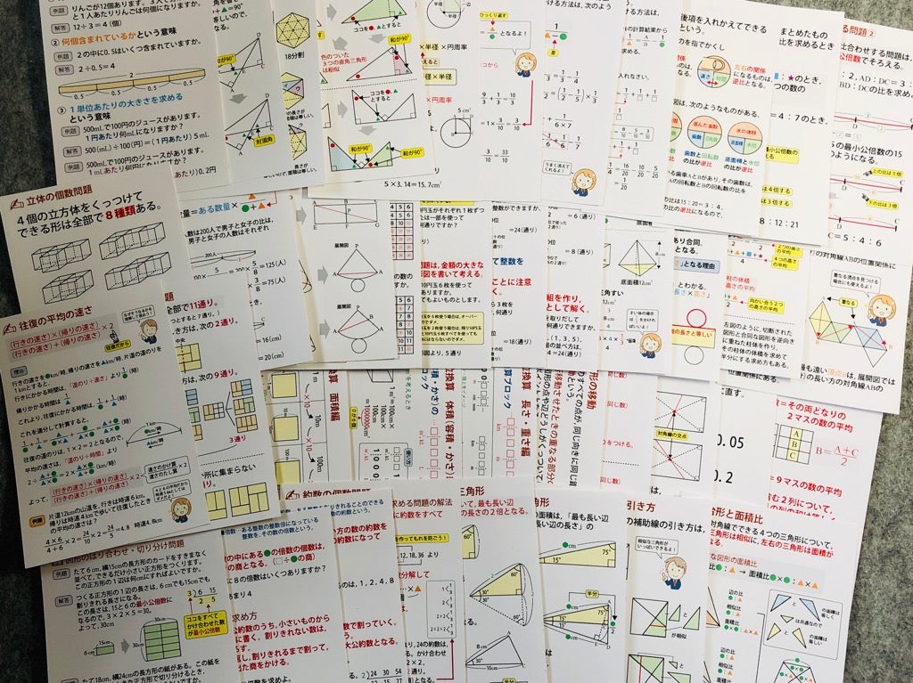 子どもに感動をあたえる中学受験算数ミニカード第1弾」が完成しました