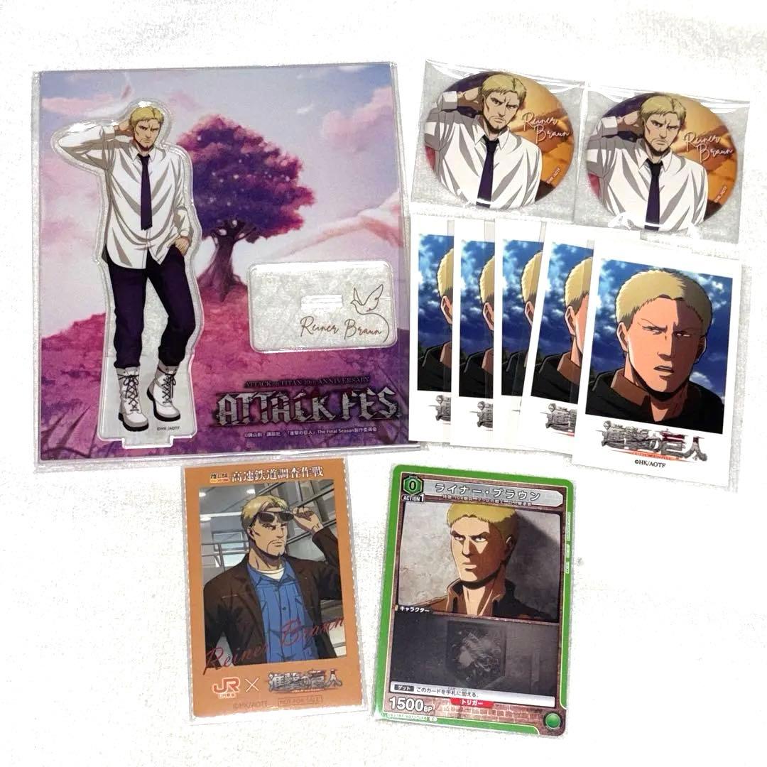 進撃の巨人 ベルトルト ライナー アクリルスタンド 缶バッジ - メルカリ